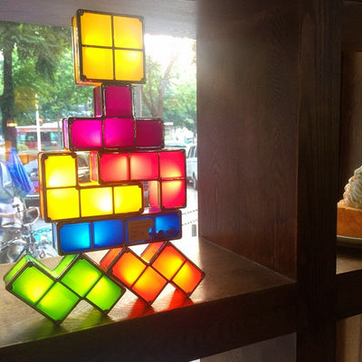 Tetris Puzzle 3D LED Night Light Toy Lamp for Kids