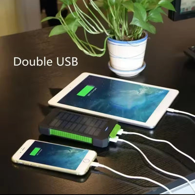 Nik & Nakks Orange & Black / 8000mAh Solar Charger Power Bank Solar Charger Power Bank