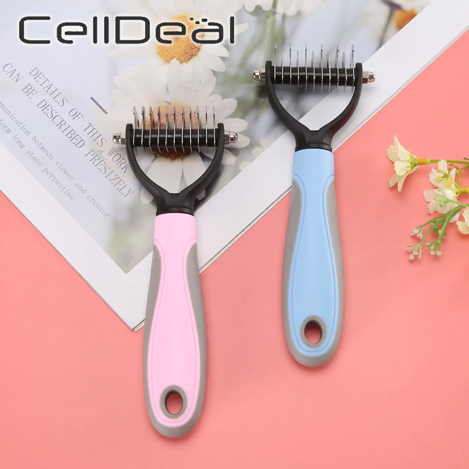 Pet Hair Grooming Tool For Dogs & Cats
