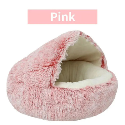 Pink / 40x40cm Soft Plush Pet Bed
