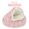 Pink-Inside Plush / 40x40cm Soft Plush Pet Bed