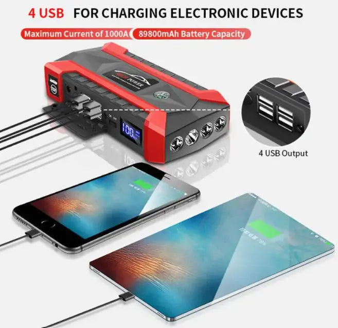 Portable Electric Jump Starter for your Car, Truck or Motorcycle
