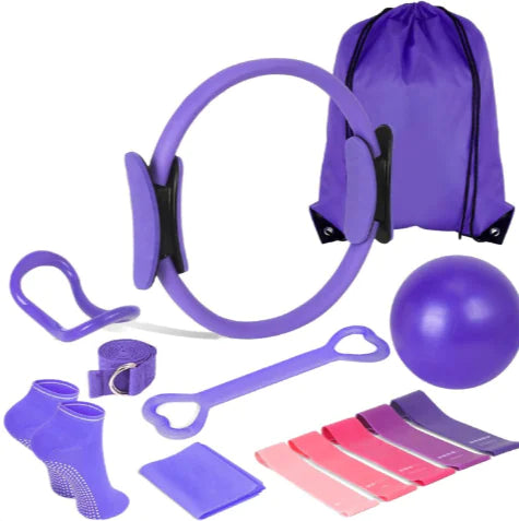 Nik & Nakks Purple 13-Piece Yoga & Pilates Set 13-Piece Yoga & Pilates Set