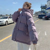 Purple / L Warm Parka Coat