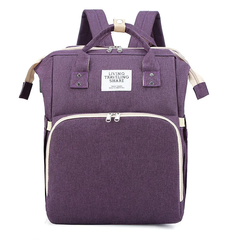 Nik & Nakks Purple Large-Capacity Mommy Bag Large-Capacity Mommy Bag