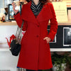 Nik & Nakks Red / 4X Extra Large Winter Cashmere Long Women's Coat Winter Cashmere Long Women's Coat