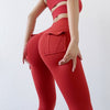 Nik & Nakks Red / L Seamless Leggings with Pockets