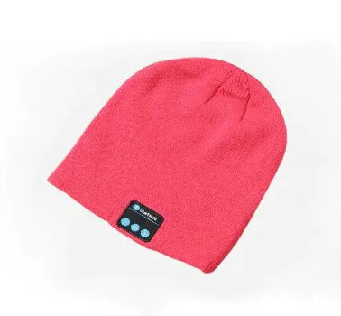 Nik & Nakks Red Wireless Bluetooth Knitted Hat Calls Music Stereo Wireless Bluetooth Knitted Hat Calls Music Stereo