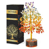Nik & Nakks Seven Chakra Golden Wire Crystal Bonsai Tree of Life  for Good Luck & Positivity Crystal Bonsai Tree of Life  for Good Luck & Positivity