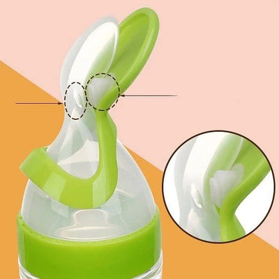 Nik & Nakks Silicone Feeding Bottle with Spoon