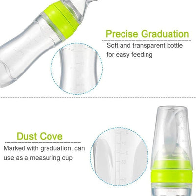 Nik & Nakks Silicone Feeding Bottle with Spoon