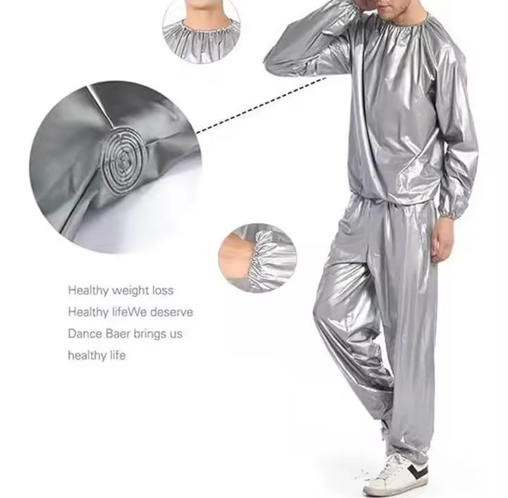 Nik & Nakks Silver / X-Large REEDBEEK Heavy Duty Fitness Weight Loss Sauna Suit REEDBEEK Heavy Duty Fitness Weight Loss Sauna Suit