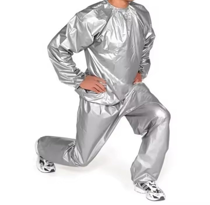 Nik & Nakks Silver / X-Large REEDBEEK Heavy Duty Fitness Weight Loss Sauna Suit REEDBEEK Heavy Duty Fitness Weight Loss Sauna Suit