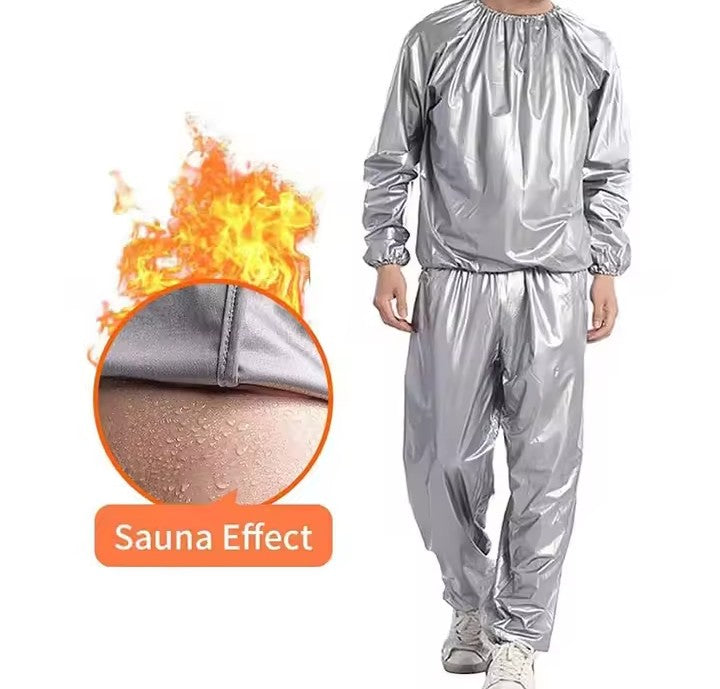 Nik & Nakks Silver / X-Large REEDBEEK Heavy Duty Fitness Weight Loss Sauna Suit REEDBEEK Heavy Duty Fitness Weight Loss Sauna Suit