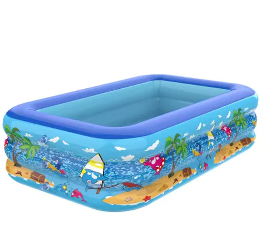 Nik & Nakks Small -43.7x32.68x13.39inch Inflatable Cartoon Pool – Durable PVC Frame