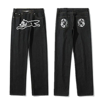 Style 03 / 2XL Dog Print Black Streetwear Jeans