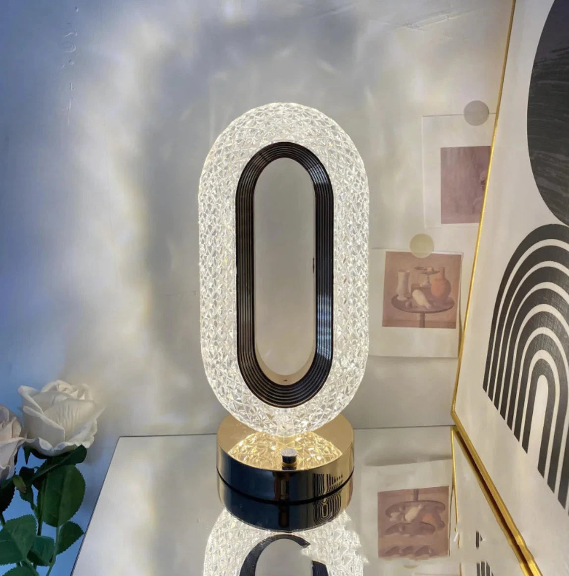 Nik & Nakks Three speed dimming Crystal Touch Desk Lamp – Light Luxury Home Decor Crystal Touch Desk Lamp – Light Luxury Home Decor