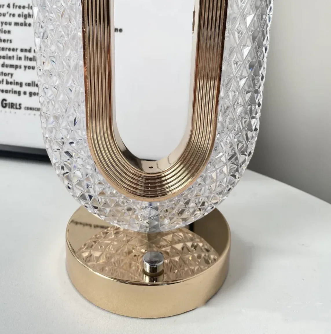 Nik & Nakks Three speed dimming Crystal Touch Desk Lamp – Light Luxury Home Decor Crystal Touch Desk Lamp – Light Luxury Home Decor