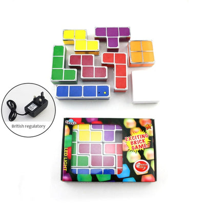 Tetris Puzzle 3D LED Night Light Toy Lamp for Kids