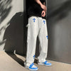 White 4 / XL(175-178cm 55kg) Streetwear Embroidery Baggy Jeans