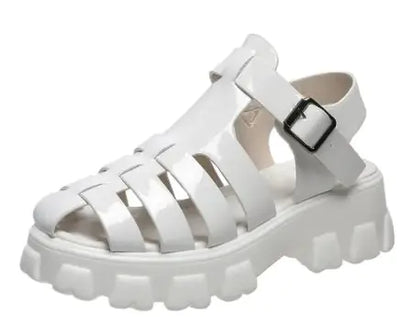 Nik & Nakks White / 41 Thick Soled Platform Sandals Thick Soled Platform Sandals