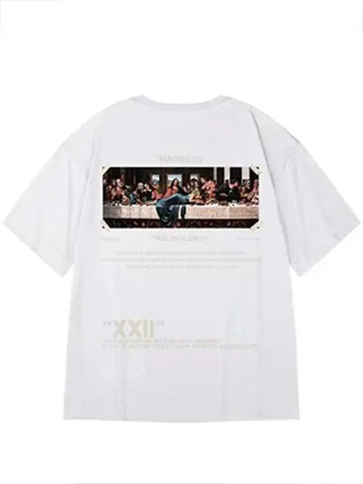 Nik & Nakks White / 4XL The Last Supper Print T Shirts