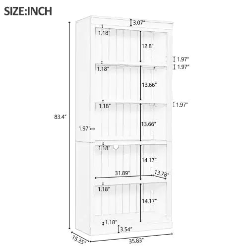 Nik & Nakks White 5 Tiers Of Home Decor Bookshelves 5 Tiers Of Home Decor Bookshelves