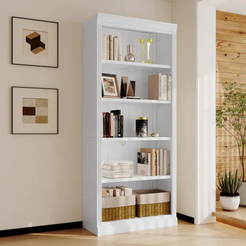 Nik & Nakks White 5 Tiers Of Home Decor Bookshelves 5 Tiers Of Home Decor Bookshelves