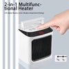 Portable 2-in-1 Space Heater and Cooler White Black / EU plug