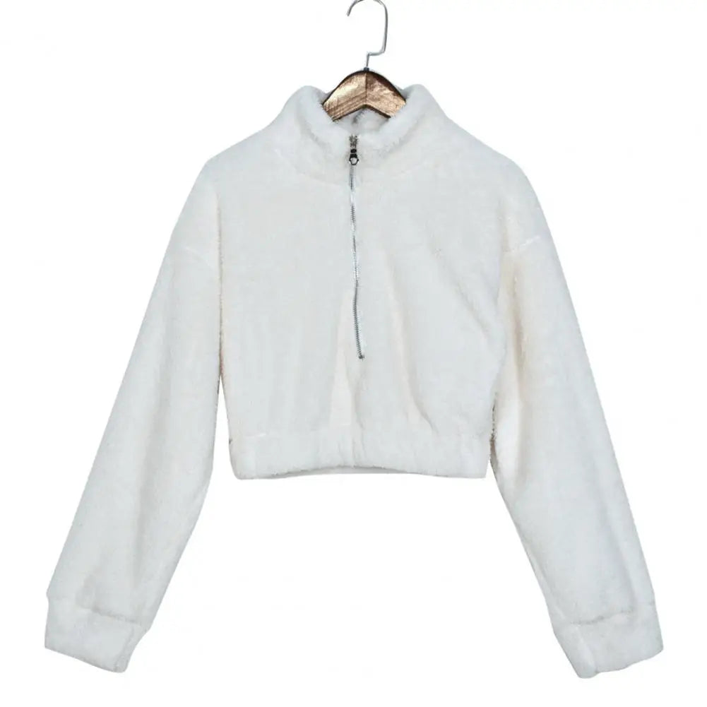 Nik & Nakks White / S Fuzzy Luxe Pullover