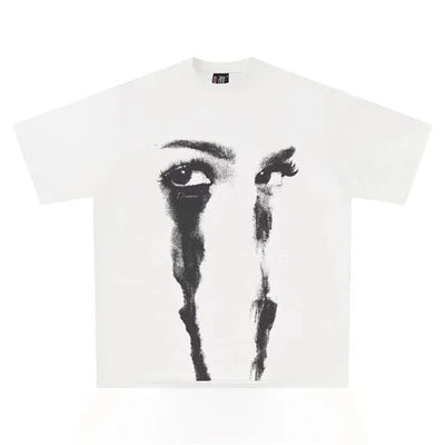 White / XXL Retro Punk Graphic Tee