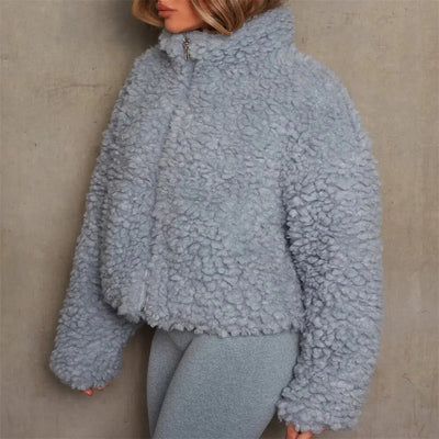 Nik & Nakks Winter Women's Lamb Wool Coat Jacket Winter Women's Lamb Wool Coat Jacket