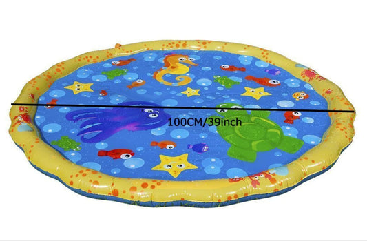 Nik & Nakks Yellow Ocean Inflatable Mat with Sprinkler for Outdoor Fun Inflatable Mat with Sprinkler for Outdoor Fun