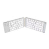 Nik & Nakks 018-White Triple Folding Computer Keyboard Rechargeable Mini Travel Keyboard