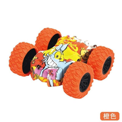 Nik & Nakks 5 / None Pull Back Fun Double-Side Toy Car For Kids 360 Degree Rotation Stunt Car