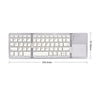 Nik & Nakks B033-White Triple Folding Computer Keyboard Rechargeable Mini Travel Keyboard