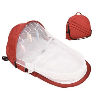 Nik & Nakks Baby Bassinet Travel Backpack With Sun Protection Mosquito Net