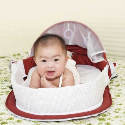 Nik & Nakks Baby Bassinet Travel Backpack With Sun Protection Mosquito Net