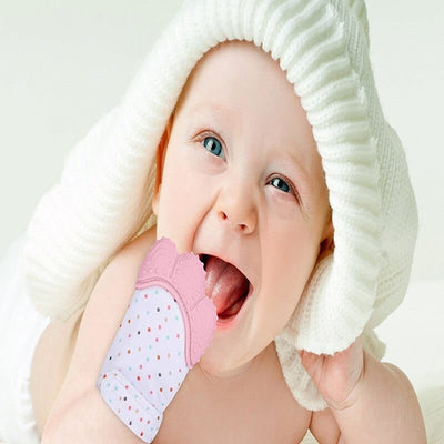 Nik & Nakks Baby Teething Mitten Soothing Pain Relief Protection Glove Stimulating Teether