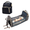 Nik & Nakks Black Multi-purpose Baby Diaper Bag Backpack and Bed Waterproof Bag with Changing Station