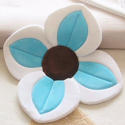 Nik & Nakks Blue / 4 petals Blossoming Flower Baby Bathtub Mat Baby Bath Flower Mat Cushion Sink Insert