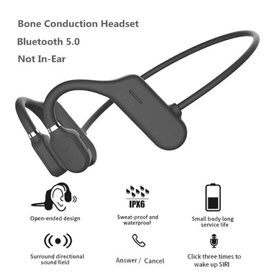 Nik & Nakks Bone Conduction Waterproof Bluetooth Wireless Headphones