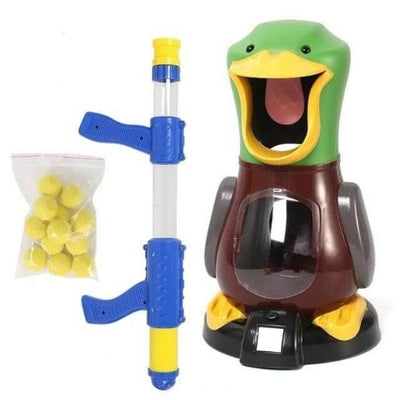 Air Pump Powered Soft Foam Ball Gun, Duck Shooting Game For Kids