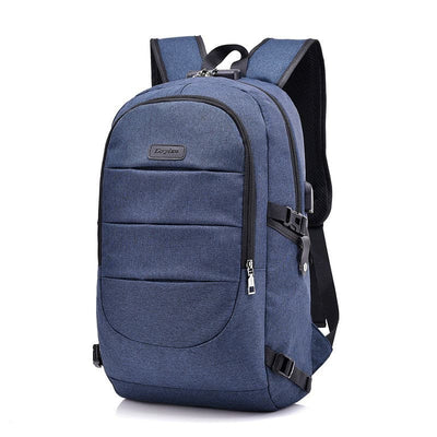 nik & nakks Gadgets Navy Blue Smart Backpack | Business Bag With Built-in USB Charging Port