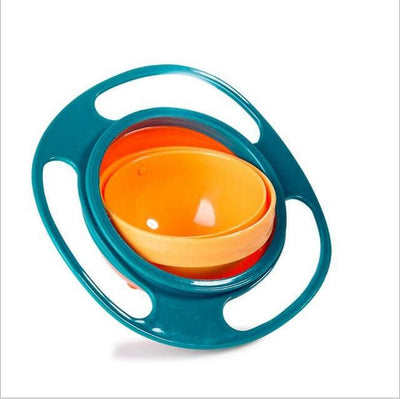 Baby No Spill Bowl 360 Degree Rotation Spill Proof Gyro Bowl