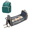Nik & Nakks Green Multi-purpose Baby Diaper Bag Backpack and Bed Waterproof Bag with Changing Station