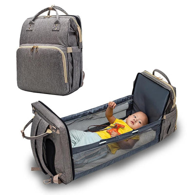 Nik & Nakks Multi-purpose Baby Diaper Bag Backpack and Bed Waterproof Bag with Changing Station