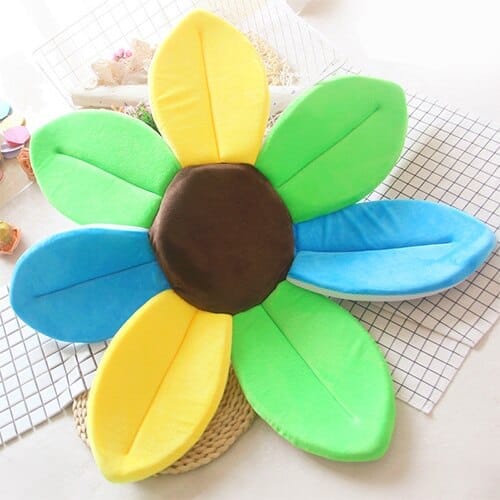 Nik & Nakks Multicolor / 7 petals Blossoming Flower Baby Bathtub Mat Baby Bath Flower Mat Cushion Sink Insert