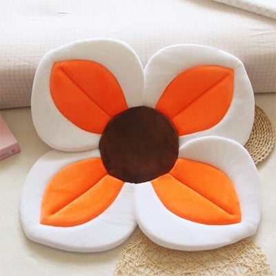 Nik & Nakks Orange / 4 petals Blossoming Flower Baby Bathtub Mat Baby Bath Flower Mat Cushion Sink Insert