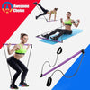 Nik & Nakks Pilates Bar Bodybuilding Kit Hhome Gym Workout Equipment with Resistance Bands